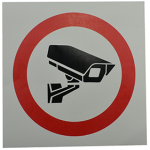 Indicator 150x150mm atenție, videoregistrare