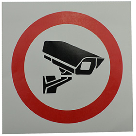 Indicator 150x150mm atenție, videoregistrare