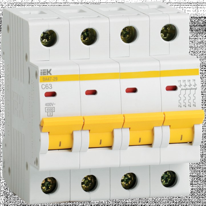 INTR.AUTOMAT C VA47-29 25A 4P IEK INTR.AUTOMAT C VA47-29 25A 4P IEK