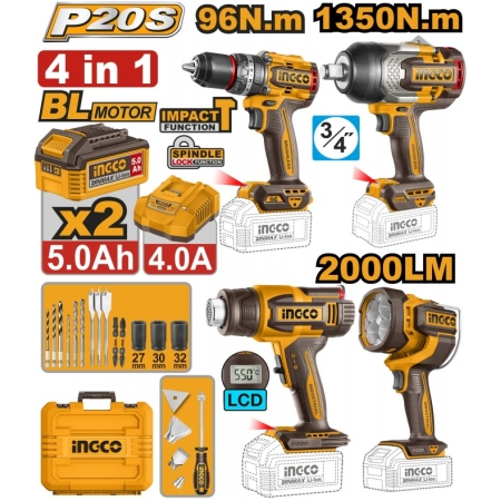 SET DIN 4 SCULE PE ACUMULATOR INGCO INDUSTRIAL