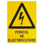 Autocolant 13x13cm pericol de electrocutare