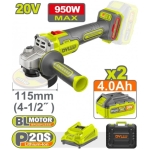 POLIZOR UNGHIULAR CU ACUM 115MM 2X4AH 950W DYLLU