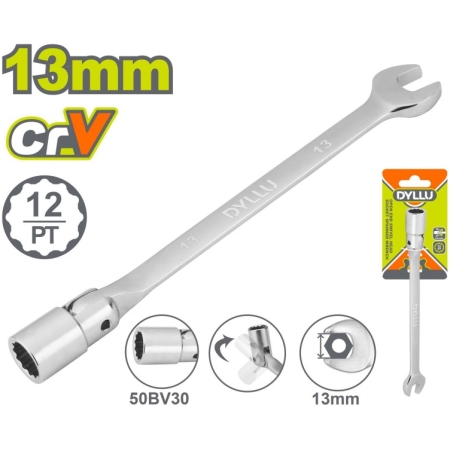 CHEIE COMBINATA CU CAP+TUBULARA REGLABILA 13MM DYLLU