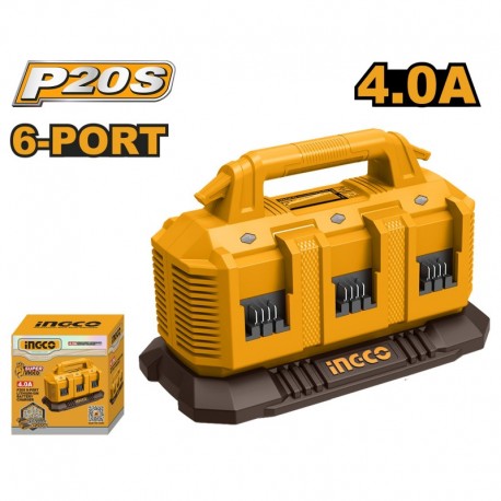 INCARCATOR RAPID CU 6 PORTURI 20V/4AH INGCO INCARCATOR RAPID CU 6 PORTURI 20V/4AH INGCO