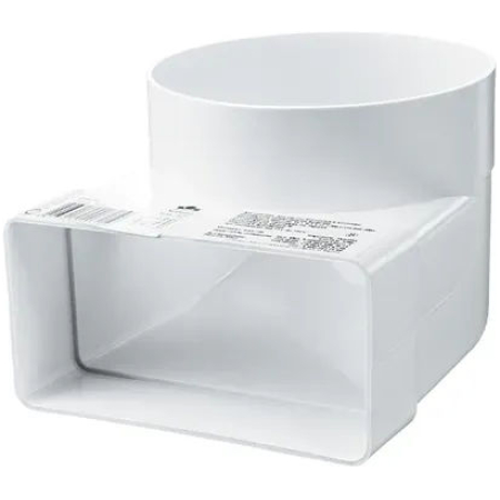 Соединитель воздуховодов белый пластик 60 x 204 x 150 mm Ventika
