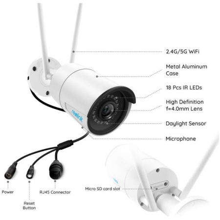 Cameră supraveghere video 4MP Reolink IP65