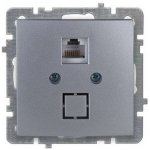 Розетка компьютерная серый RJ45 CAT6 ИП20 220V NILSON