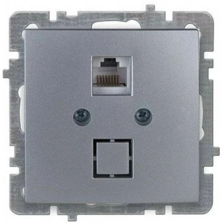 Priză de date gri RJ45 CAT6 IP20 220V NILSON