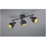 SPOT PUNCH 3*E14 10W H=20CM NEGRU MAT TRIO