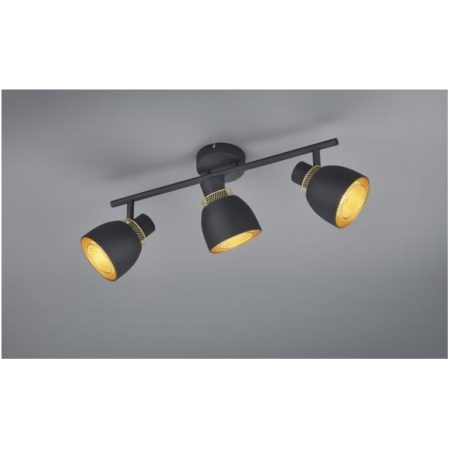 SPOT PUNCH 3*E14 10W H=20CM NEGRU MAT TRIO