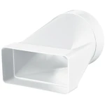 Вентиляционная решетка с сеткой белый пластик 55 x 110 mm Ventika