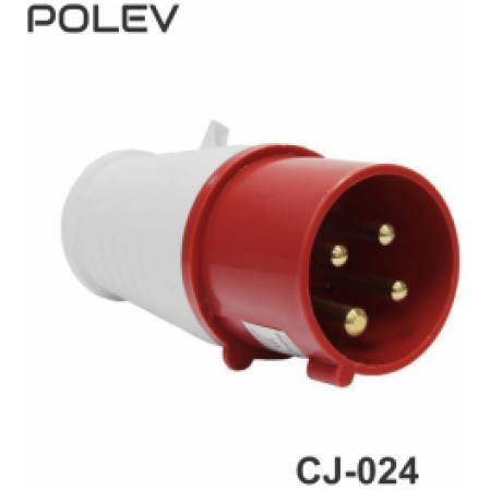 Вилка силовая 32A ИП44 3P+PE 380B Vecas