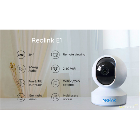 Cameră supraveghere video 3MP Reolink IP20