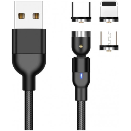 CABLU 3 IN 1 NEGRU