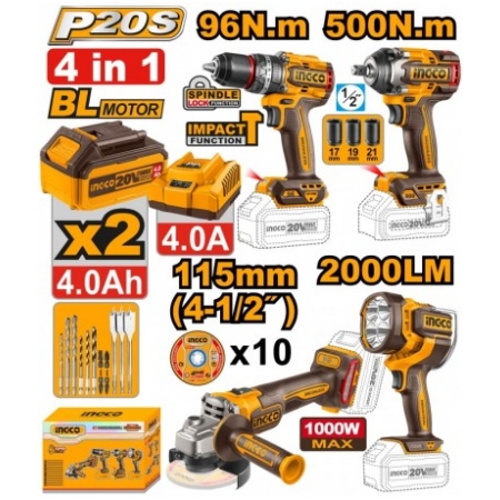 SET DE 4 SCULE PE ACUM. INDUSTRIAL INGCO