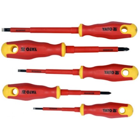 SET DE SURUBELNITE IZOLATE VDE 1000V 5BUC. PLAT,PH S2 YATO
