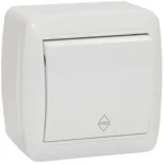 Întrerupător unitar aparent cap-scară alb 10A IP44 220V Elmos