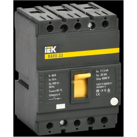 INTRERUPATOR AUTOMAT VA88-33 3P 80А 35kA IEK