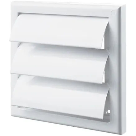 Вентиляционная решетка с сеткой белый пластик 154 x 154 x 100 mm Ventika