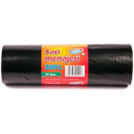 SACI MENAJERI GROSI 240L 10 IN ROLA NEGRU