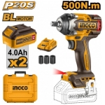 MASINA DE INSURUBAT CU ACUMULATOR LI-ION 20V/2X4A 500NM INGCO