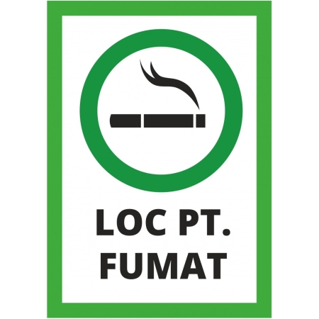Autocolant 10x10cm loc pentru fumat