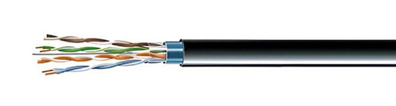 CABLU DE DATE PENTRU EXTERIOR CAT.5E F/UTP 4X2X24 AWG NEGRU CABLU DE DATE PENTRU EXTERIOR CAT.5E F/UTP 4X2X24 AWG NEGRU