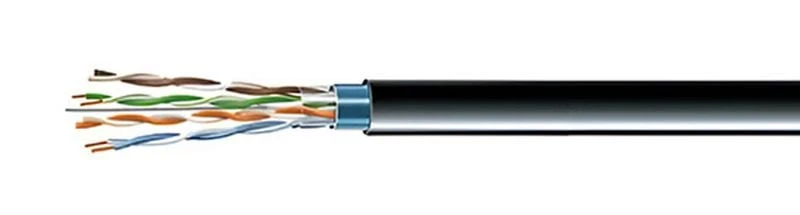 CABLU DE DATE PENTRU EXTERIOR CAT.5E F/UTP 4X2X24 AWG NEGRU CABLU DE DATE PENTRU EXTERIOR CAT.5E F/UTP 4X2X24 AWG NEGRU