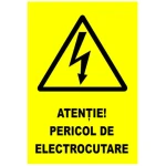 Autocolant 50x50mm pericol de electrocutare