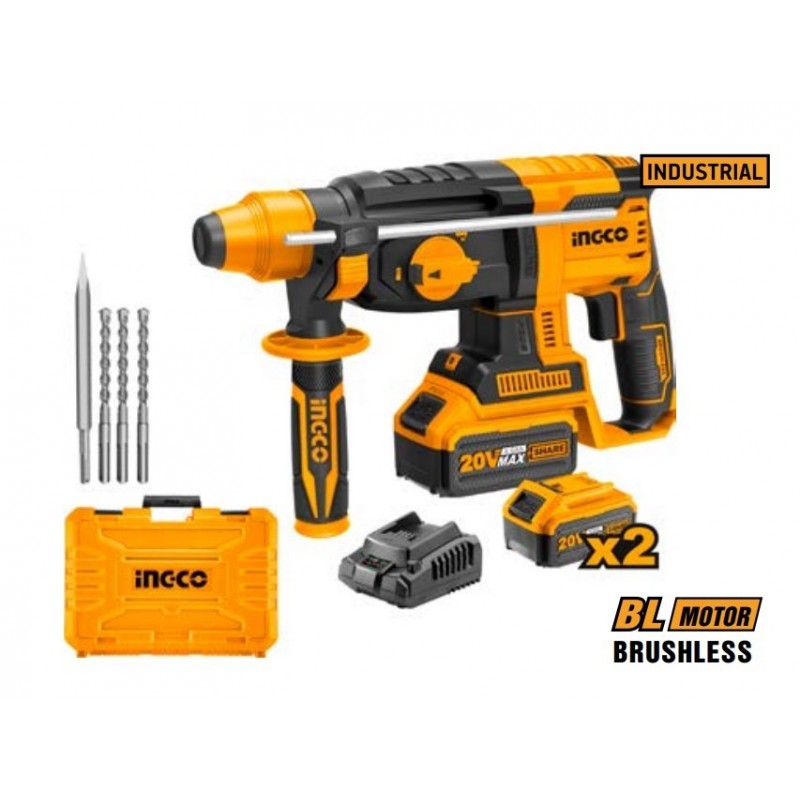 CIOCAN ROTOPERCUTOR SDS+2.0J CU ACUM.BLmotor 20V/2*4A INGCO CIOCAN ROTOPERCUTOR SDS+2.0J CU ACUM.BLmotor 20V/2*4A INGCO