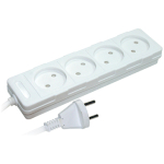Prelungitor cu 4 prize cu protecție alb 3m 16A 2х0,75mm² 220V Enext