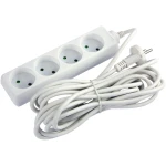 Удлинитель с 4 розетками с защитой белый 5m 220V 16A 2х0,75mm² 220V Enext
