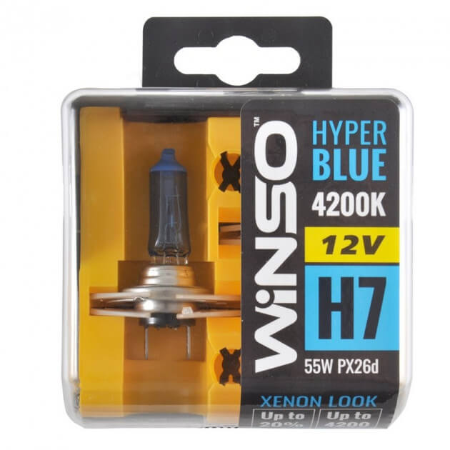 LAMPA H7 12V 55W PX26d BLUE SET WINSO LAMPA H7 12V 55W PX26d BLUE SET WINSO
