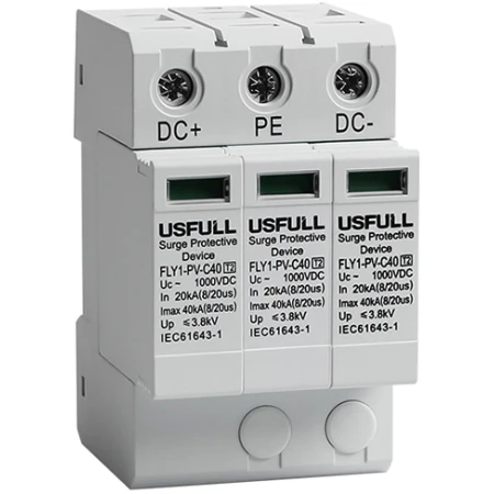 DESCARCATOR 1000V 3P HB-PV40kA PENTRU PANOURI SOLARE