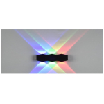 Фасадный фонарь 6В РГБ черный уличный 160X35X80MM 220V металл ИП65 LUMINA LED