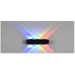 Felinar de fațadă 6W RGB negru de exterior 160X35X80MM 220V metal IP65 LUMINA LED