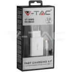 SET INCARCARE RAPIDA +ADAPTOR TYPE-C 3A 18W ALB V-TAC VT-5382