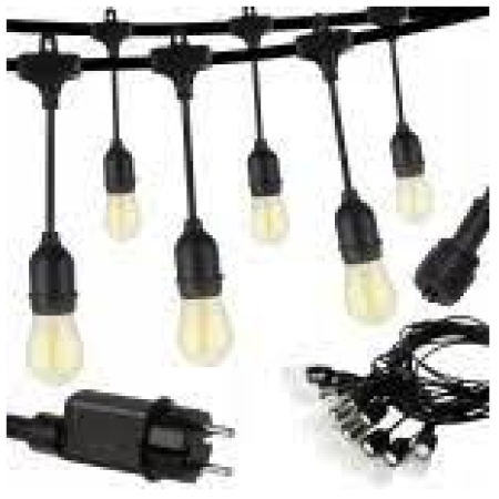 Гирлянда без лампочек черная 10xE27 10m LUMINA LED