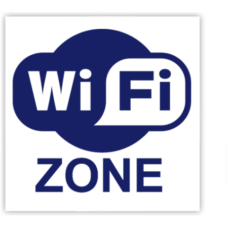 Autocolant 10x10cm zona WiFi