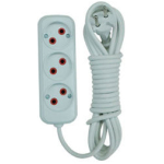 Prelungitor cu 3 prize alb 10m 220V 10A 2х0,75mm² 220V Horoz