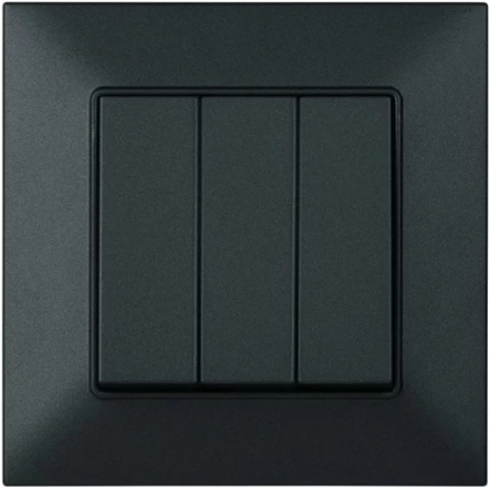 Întrerupător triplu aparent negru 10A IP22 220V NE-AD