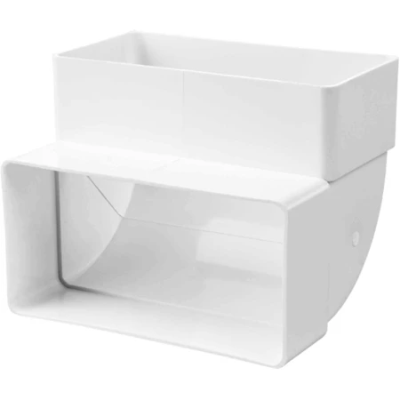 Conector de aeroduct alb 60 x 238 x 32 mm plastic Ventika