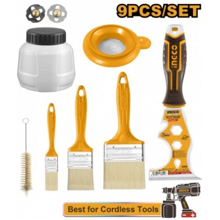 SET DE ACCESORII PENTRU VOPSIT 9BUC INGCO