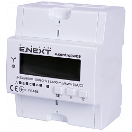 Contor electric trifazat pentru șină Enext