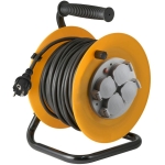 Prelungitor pe tambur 4 prize negru/Portocaliu 20m 16A 3х1,5 mm² 220V Horoz