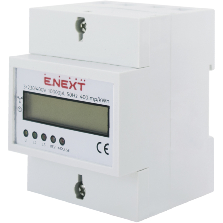 Contor electric trifazat pentru șină Enext