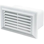 Grilaj de ventilare cu sită alb plastic 60 x 204 mm Ventika