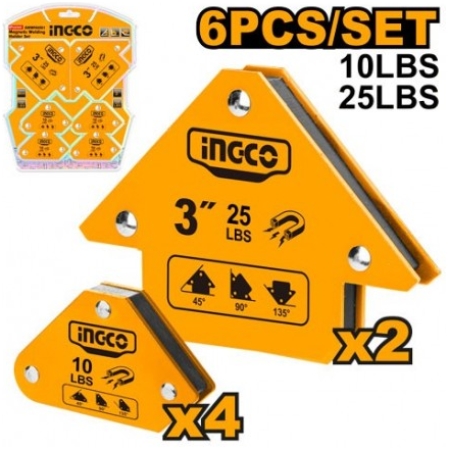 SET 6 BUC. DISPOZITIV MAGNETIC PENTRU SUDURA INGCO