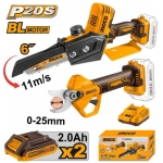 FERESTRAU PE LANT 6''+FOARFECE CU ACUMULATOR 2X2AH INGCO