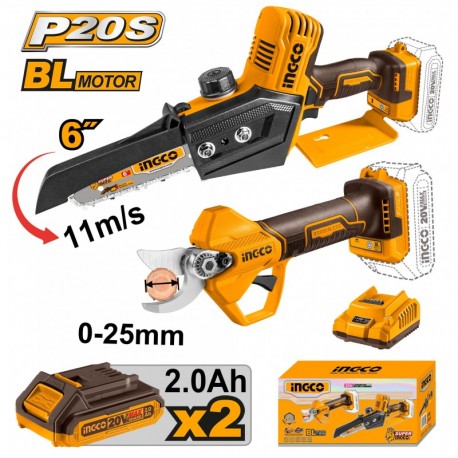 FERESTRAU PE LANT 6''+FOARFECE CU ACUMULATOR 2X2AH INGCO FERESTRAU PE LANT 6''+FOARFECE CU ACUMULATOR 2X2AH INGCO